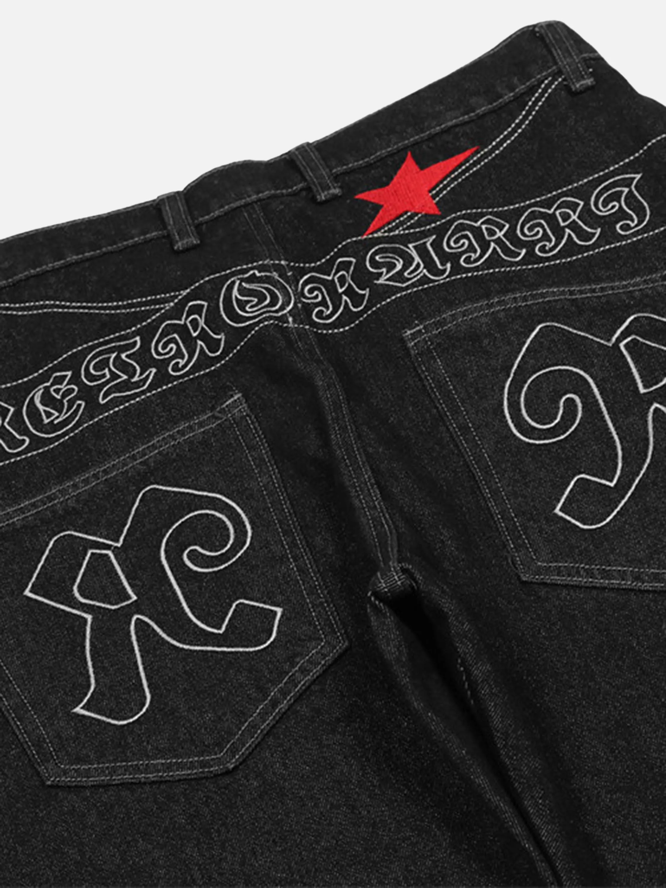 1984 American Letters Embroidered Straight Jeans -1571