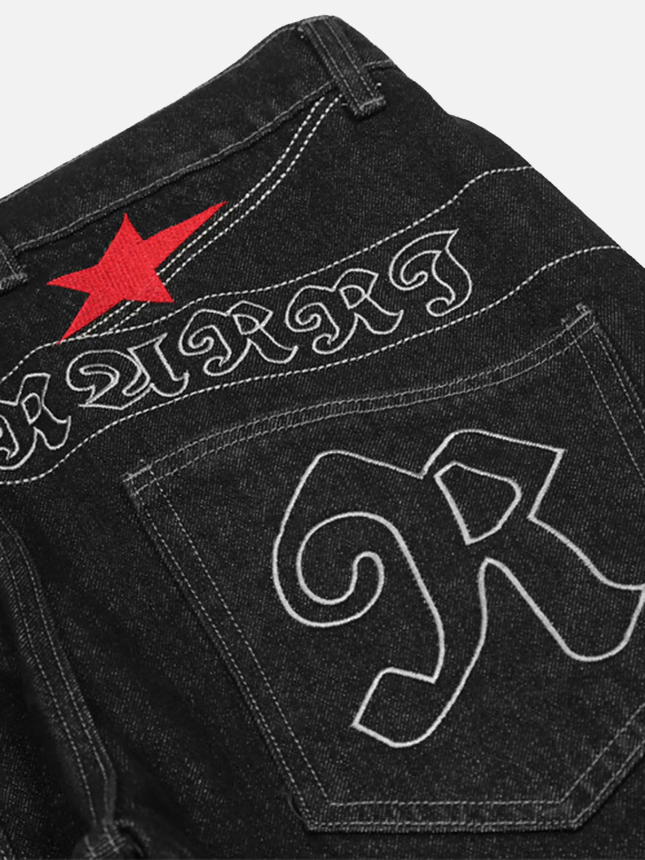1984 American Letters Embroidered Straight Jeans -1571