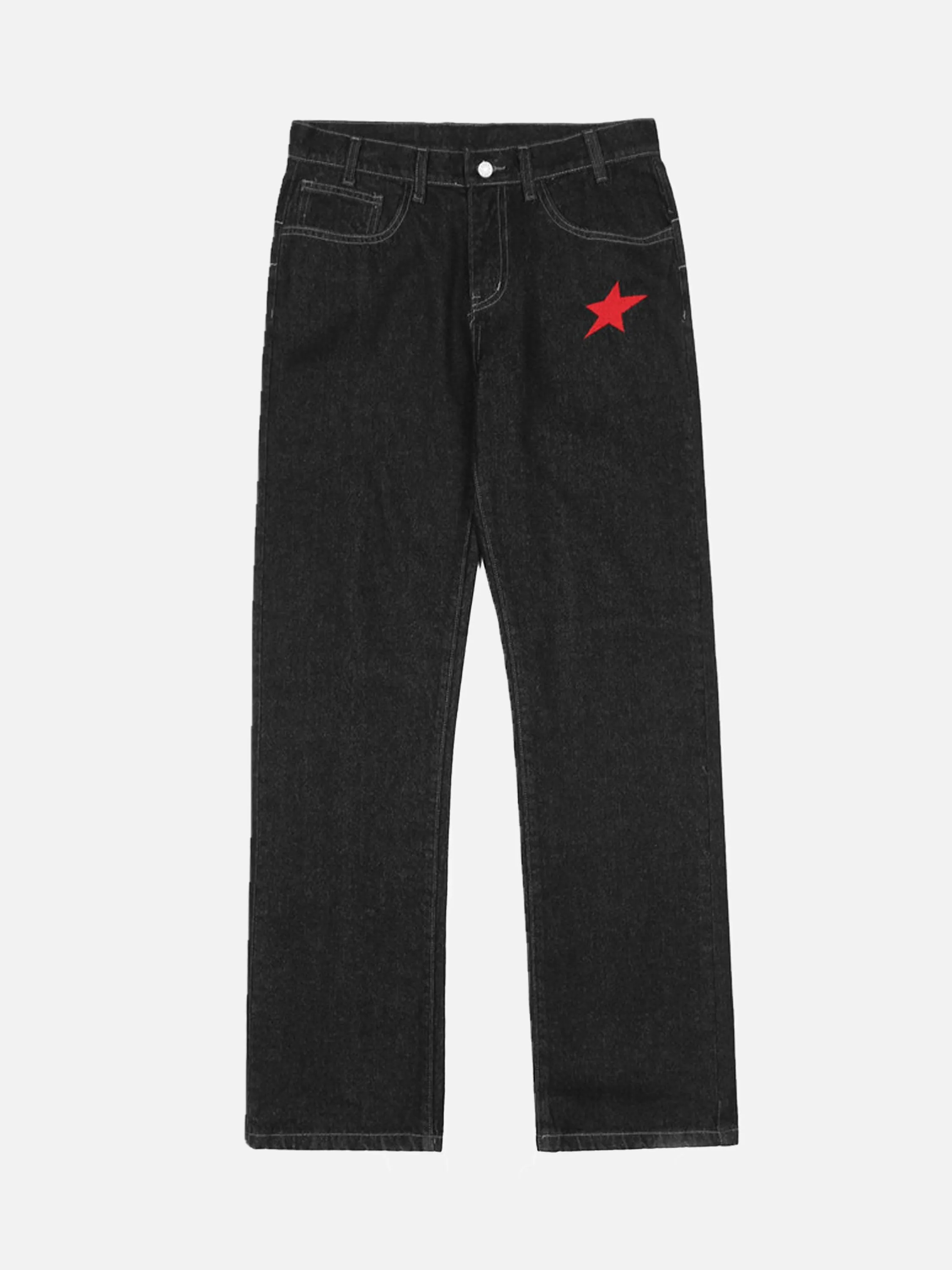 1984 American Letters Embroidered Straight Jeans -1571