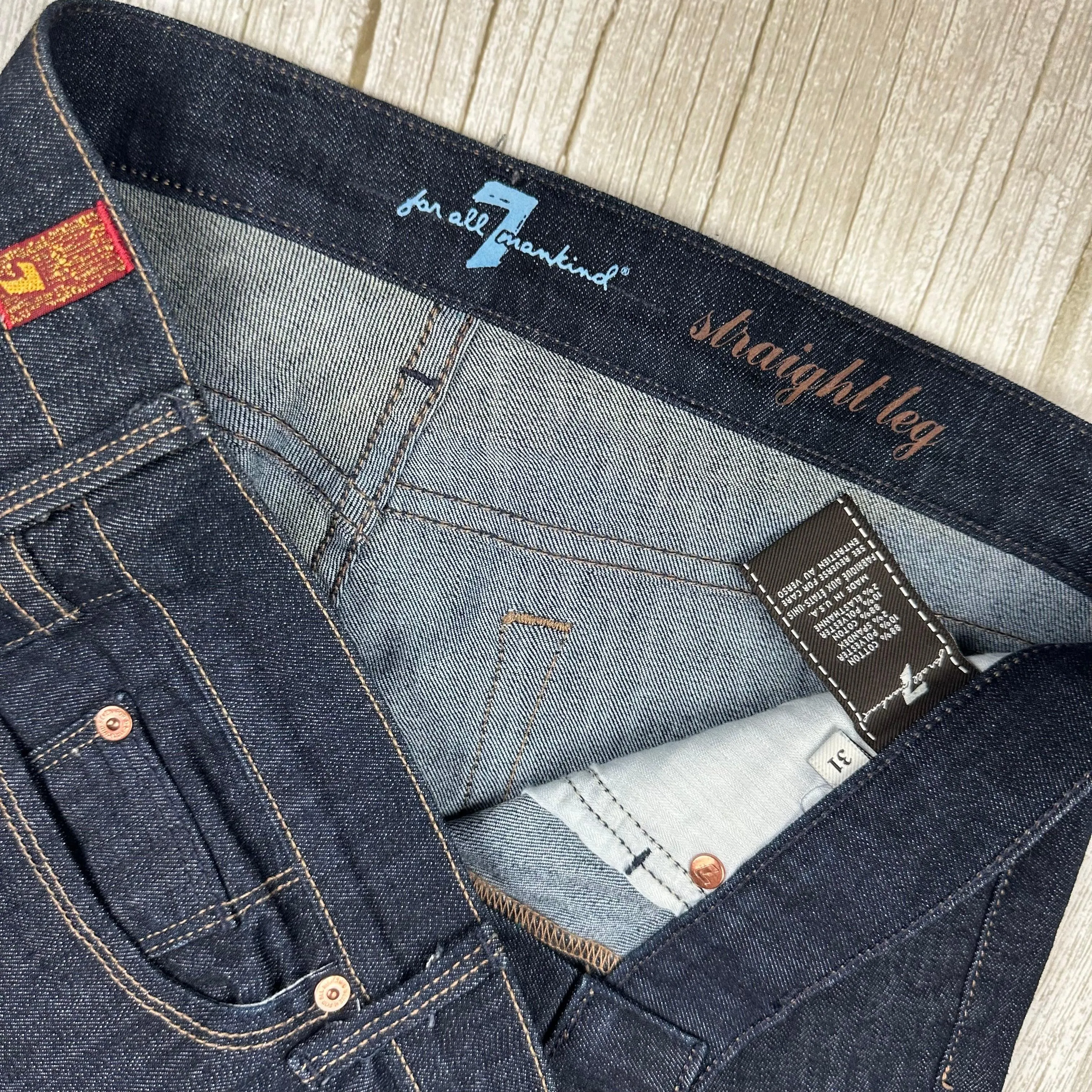7 for all Mankind 'Straight Leg' Ladies Jeans Size- 31