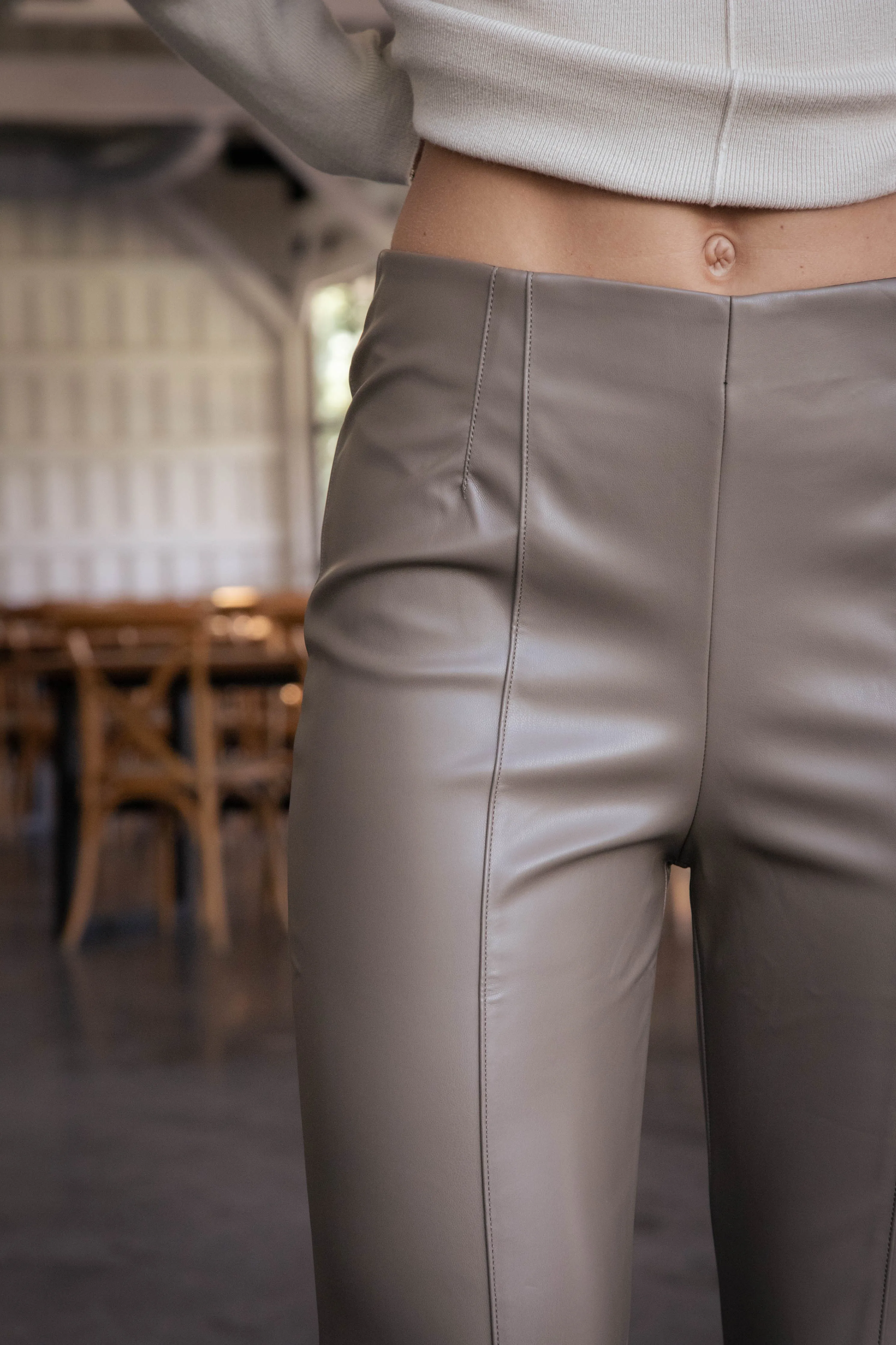 Amaris Faux Leather Leggings, Mink