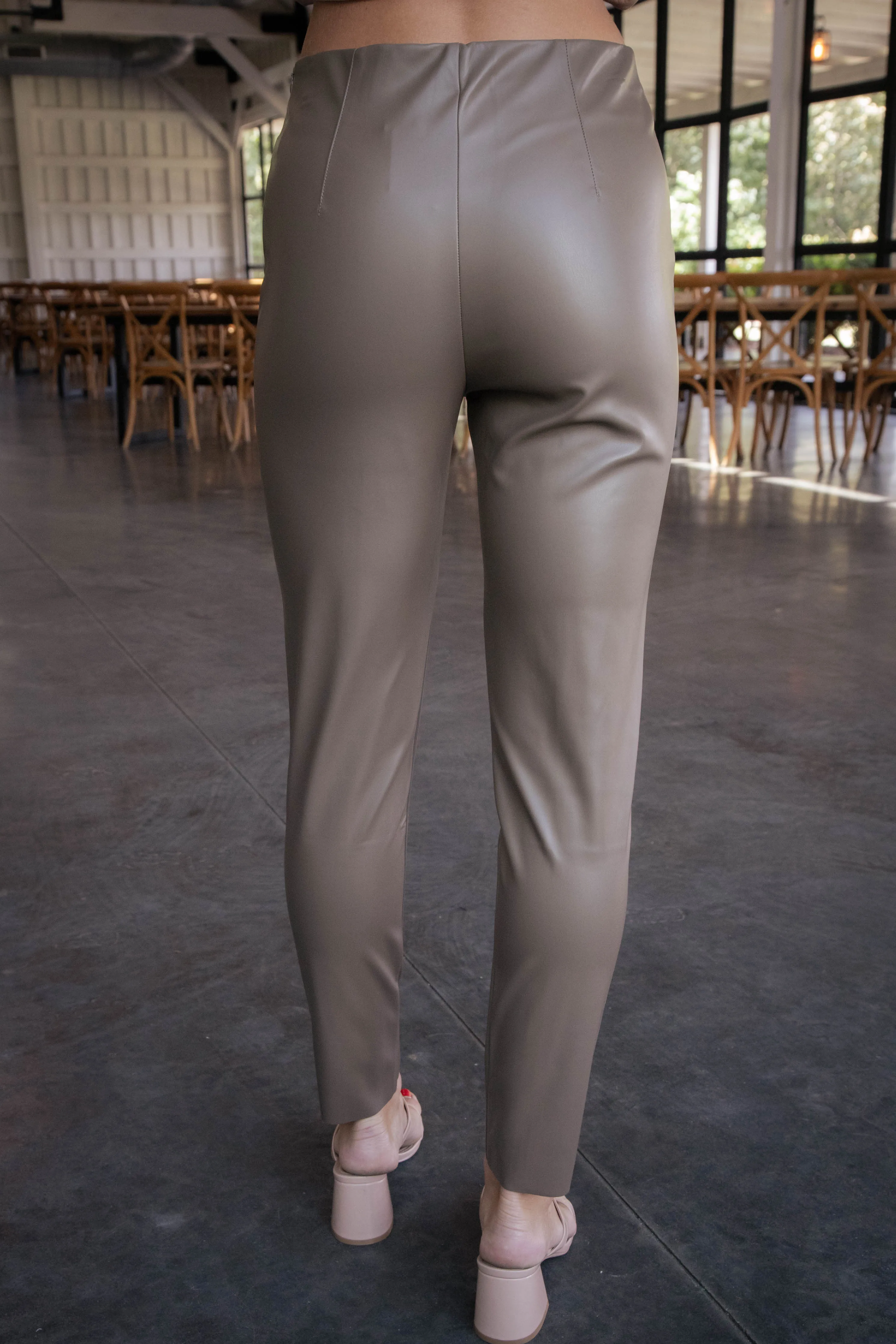 Amaris Faux Leather Leggings, Mink