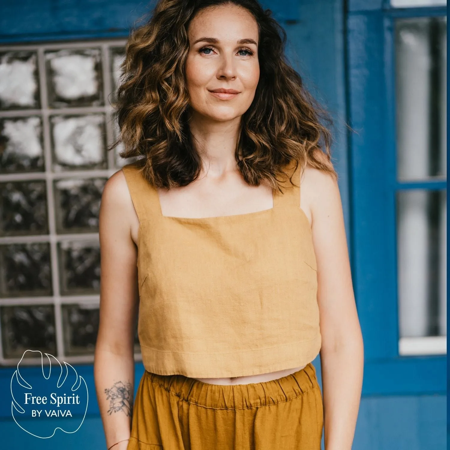 Amber Linen Nalu Top