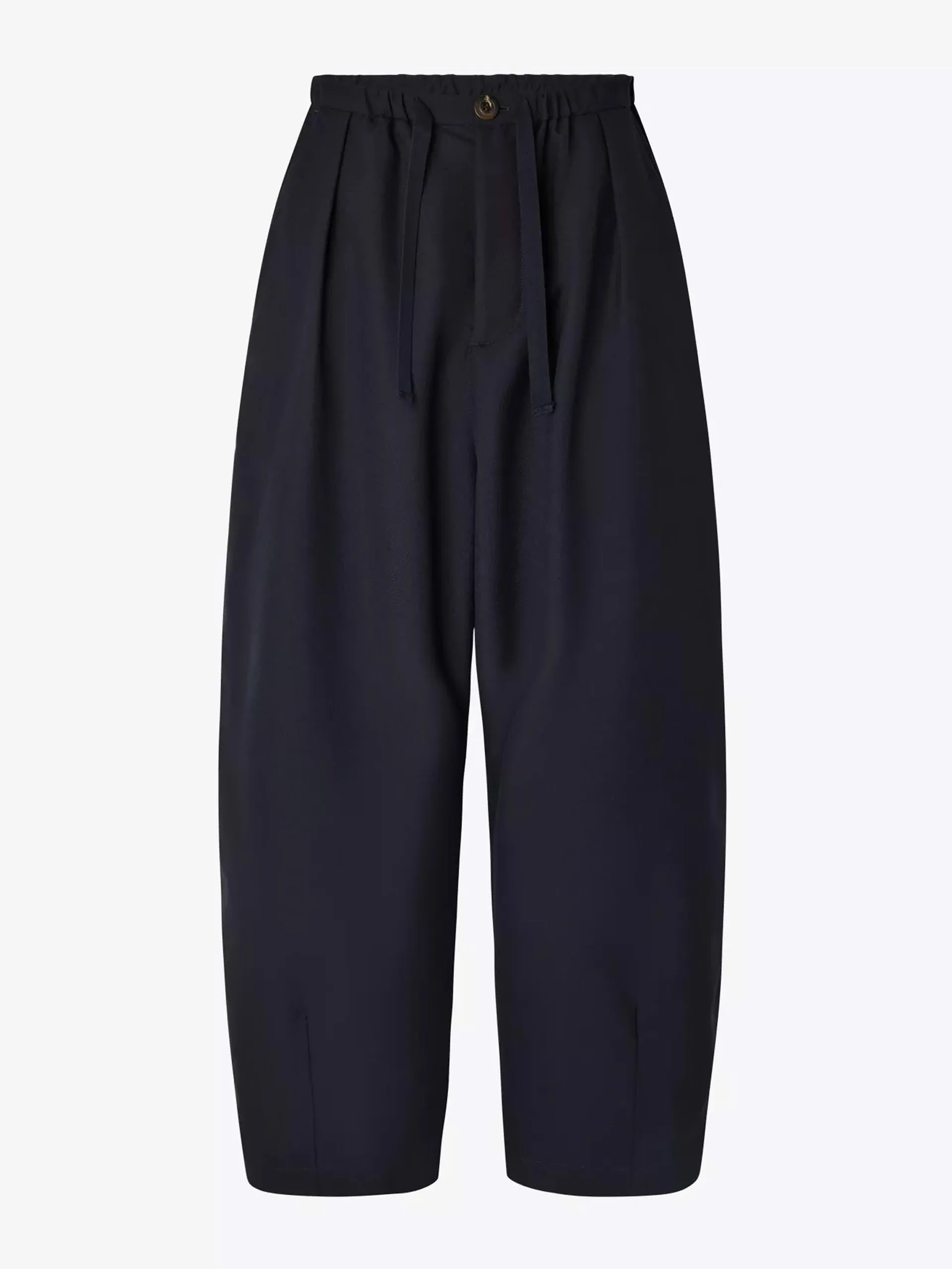 Bilbao high-waisted loose-fit wool-blend trousers