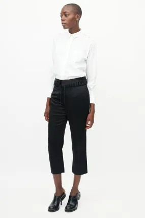 Black Lace Cropped Trouser