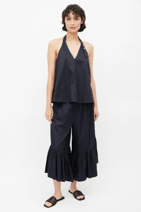 Black Ruffled Co-Ord Set