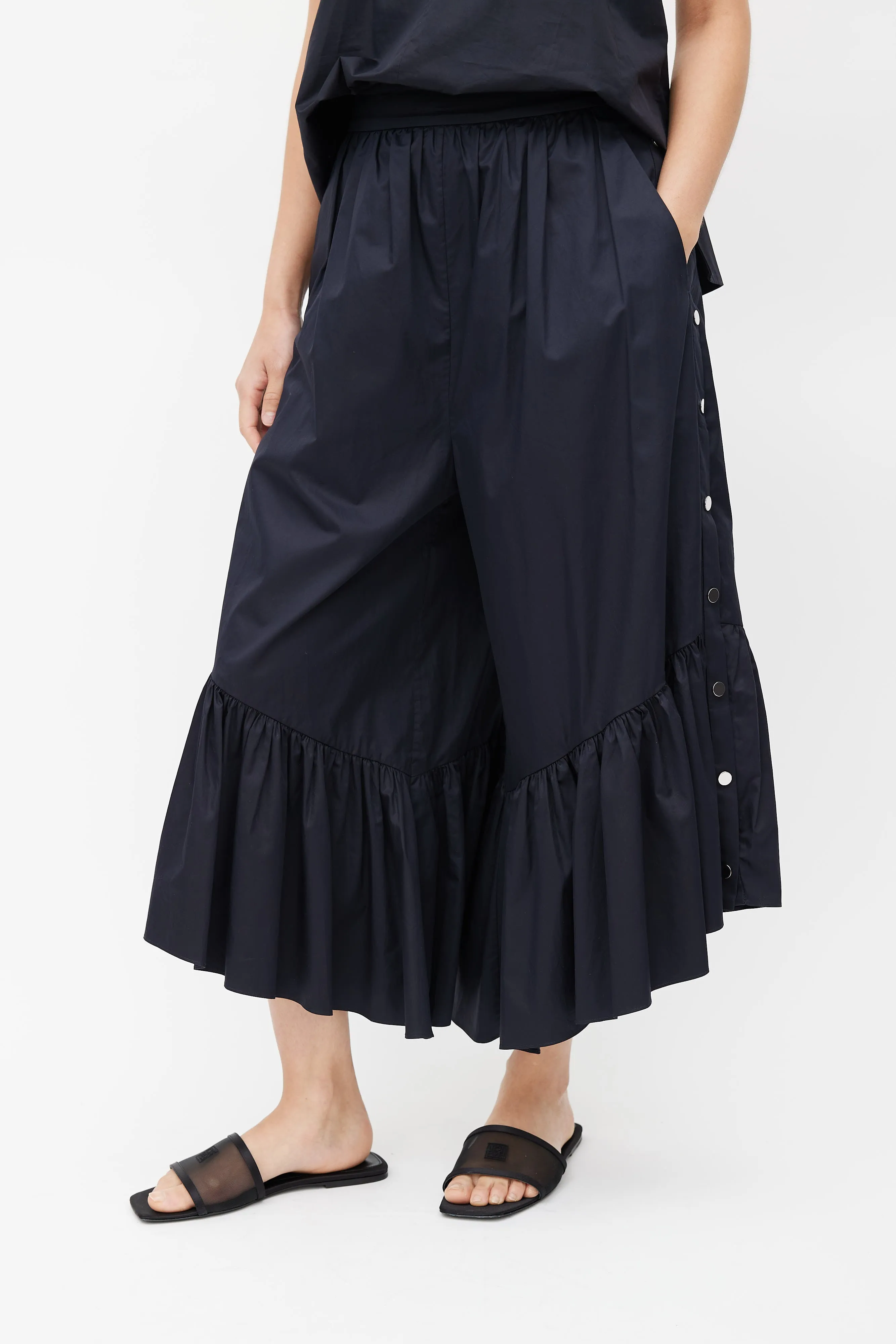 Black Ruffled Co-Ord Set