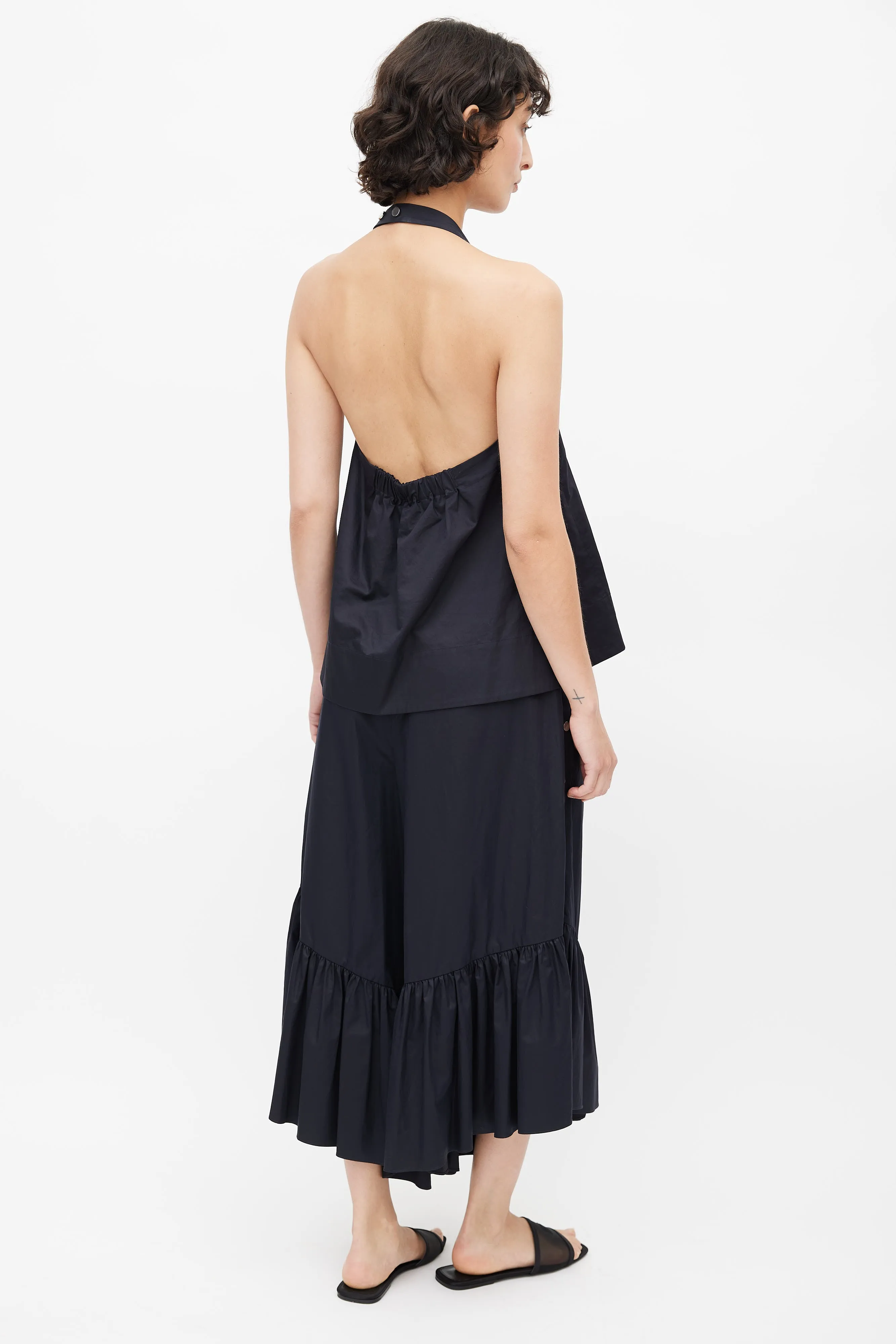 Black Ruffled Co-Ord Set