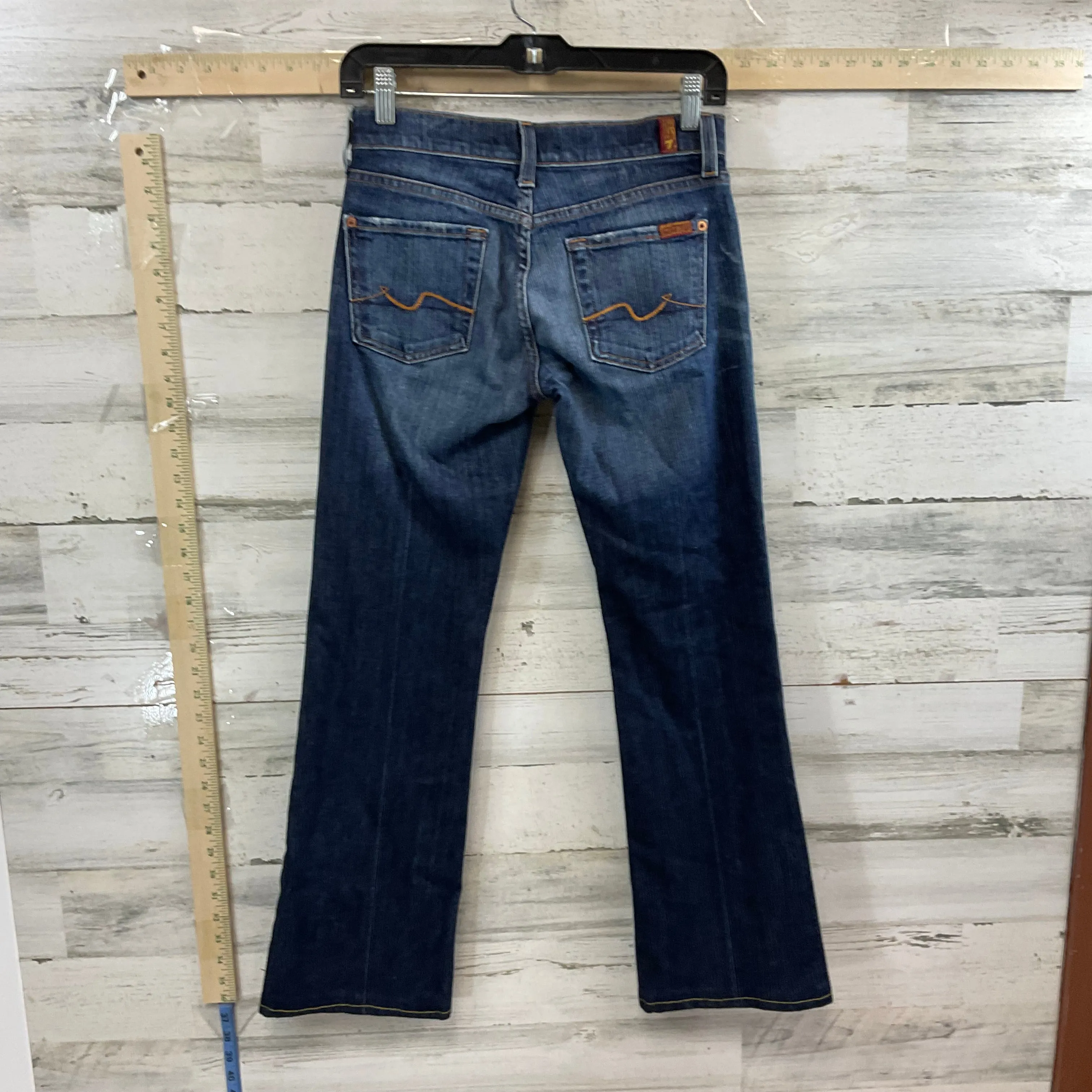 Blue Denim Jeans Flared Seven 7, Size 0