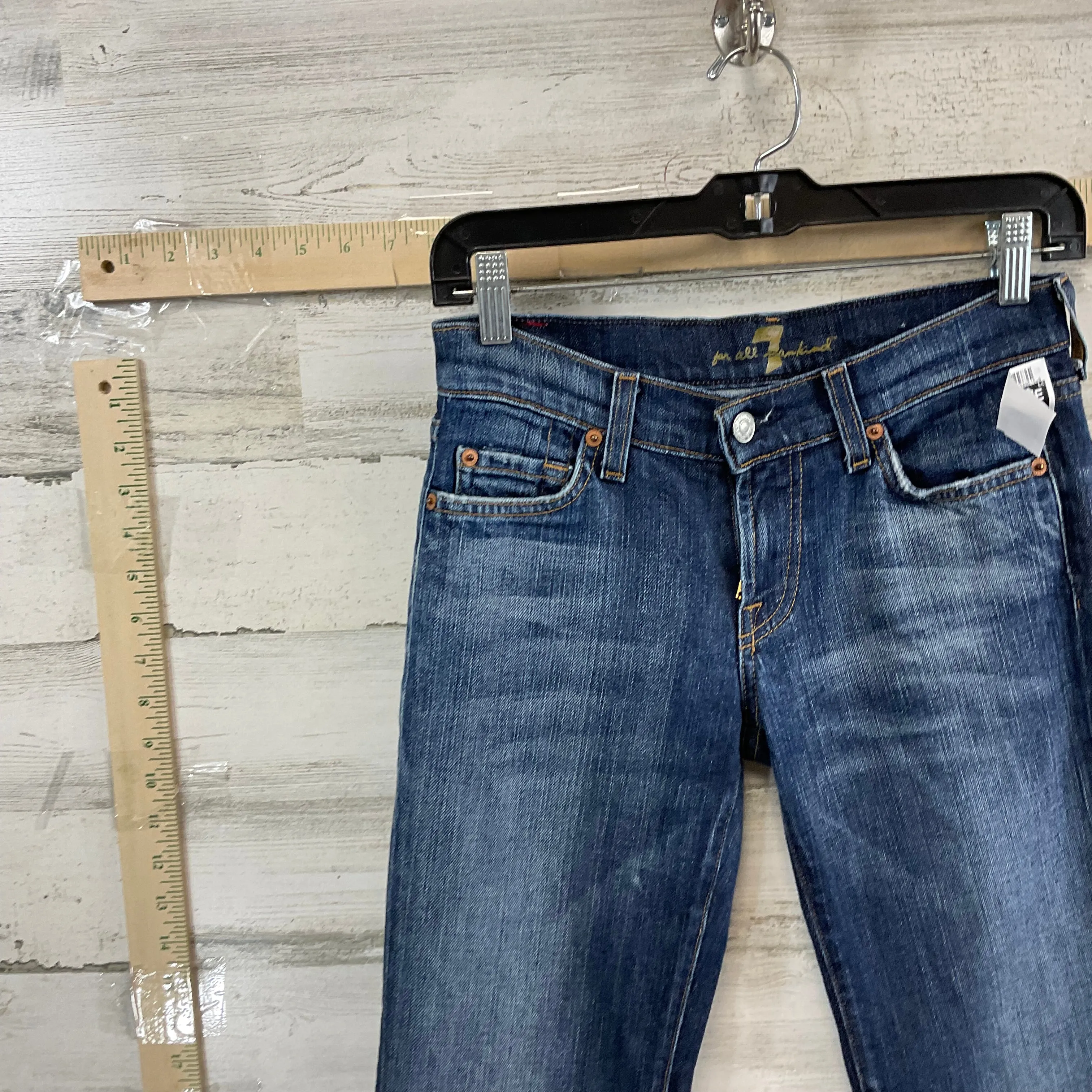 Blue Denim Jeans Flared Seven 7, Size 0