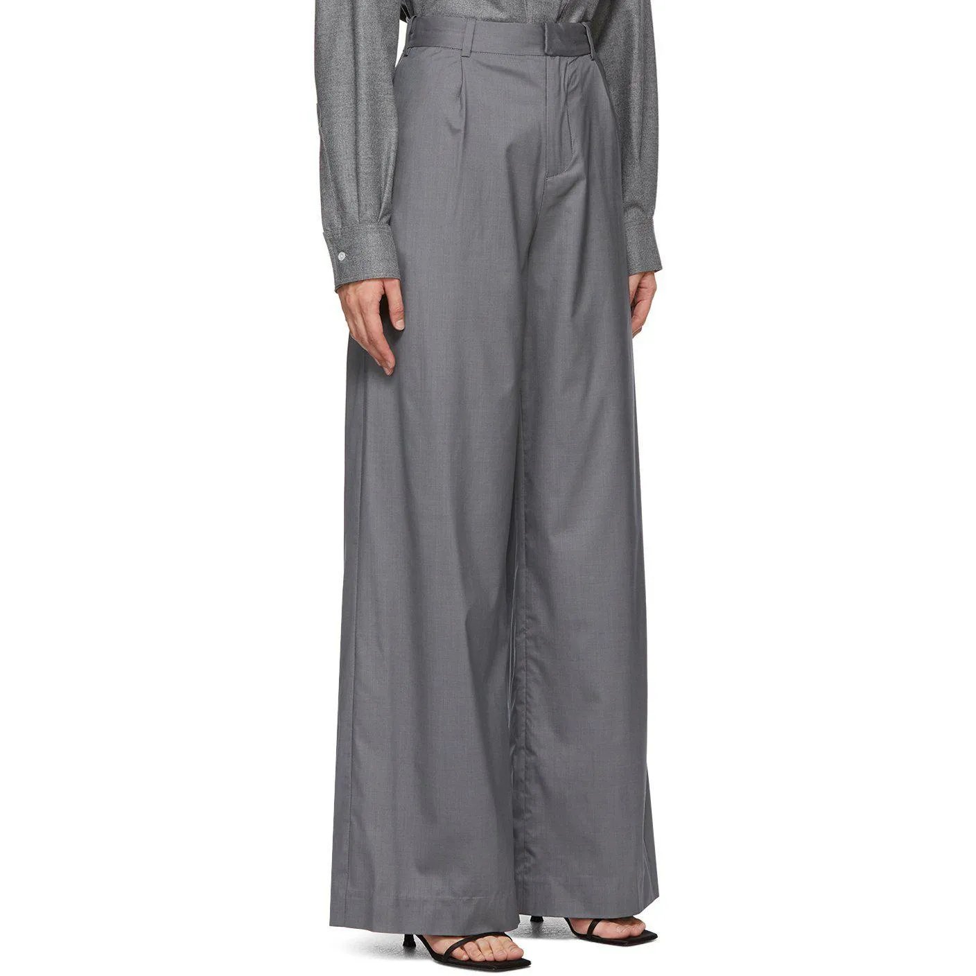 Bureau De Stil Grey Wide-Leg Trousers
