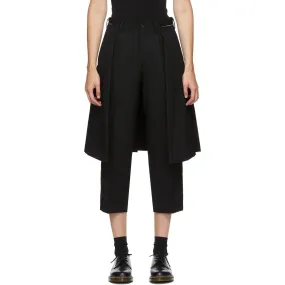 Comme des GarÃ§ons Comme des GarÃ§ons Black Wool Skirt Drape Trousers