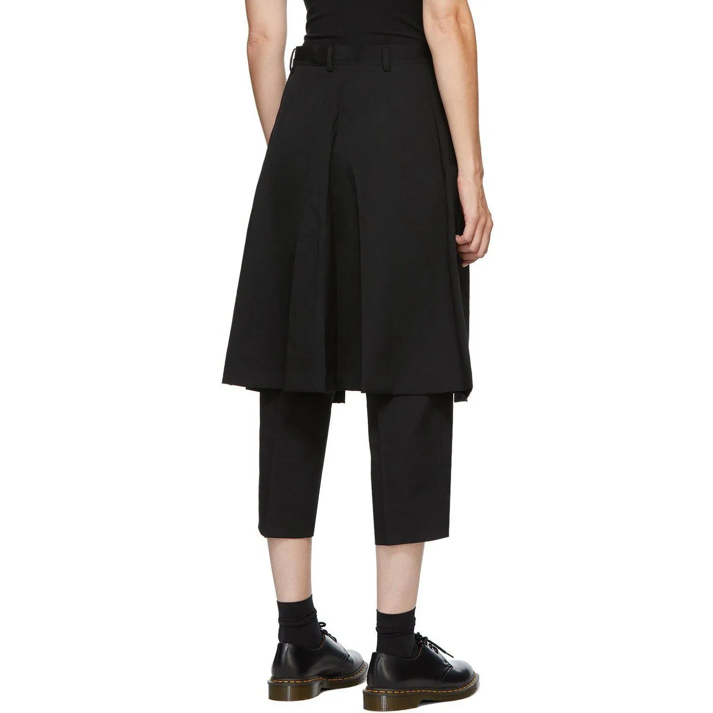 Comme des GarÃ§ons Comme des GarÃ§ons Black Wool Skirt Drape Trousers