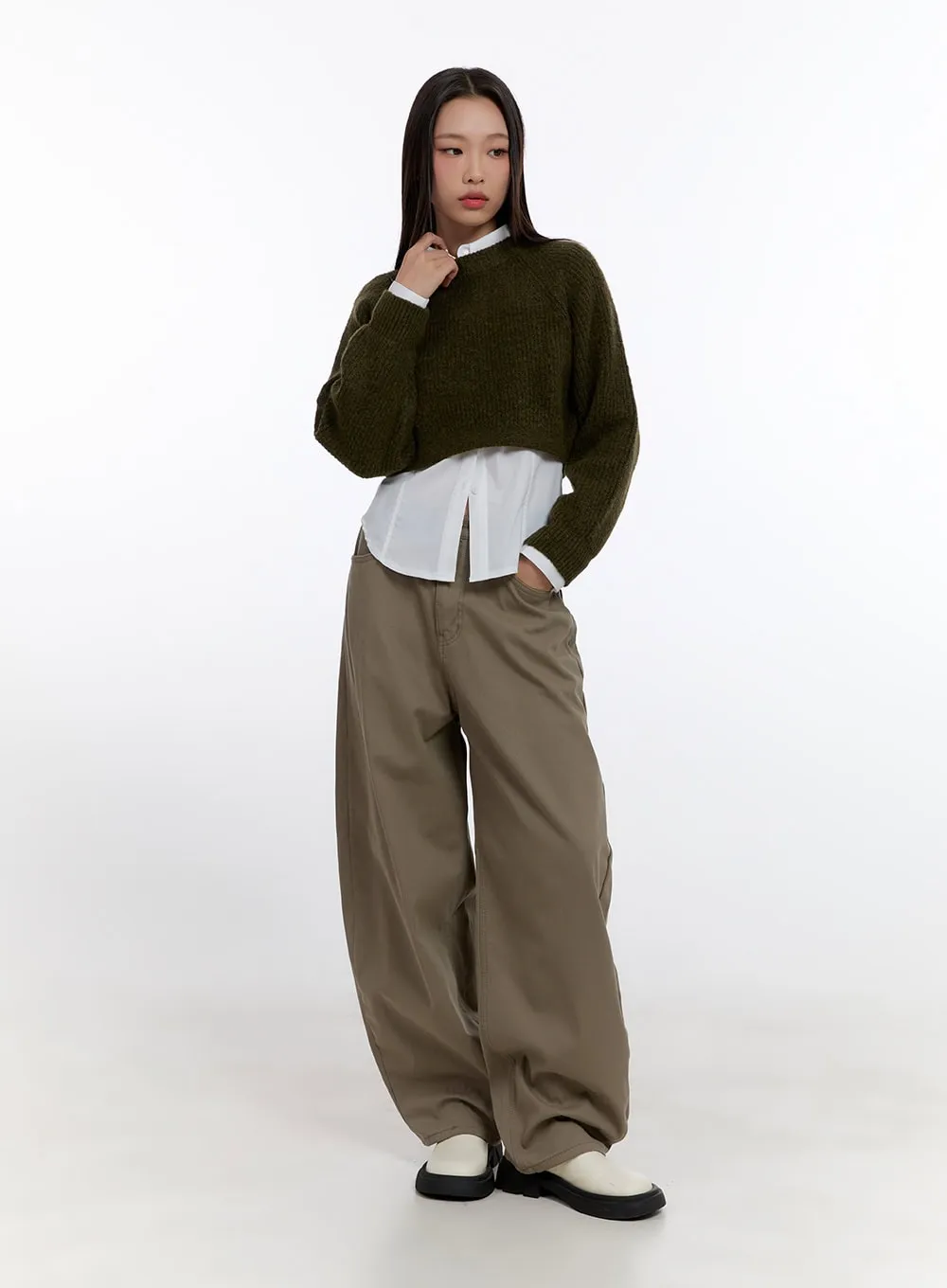Cropped Roundneck Sweater CN421