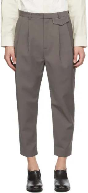 Deveaux New York SSENSE Exclusive Taupe Wyatt Trousers