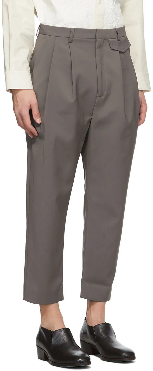 Deveaux New York SSENSE Exclusive Taupe Wyatt Trousers
