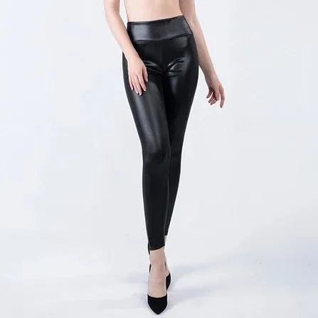 Faux Leather Liquid Leggings