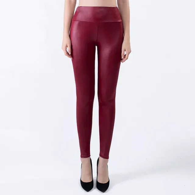 Faux Leather Liquid Leggings