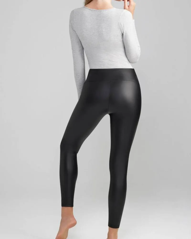 Faux Leather Shaping Leggings