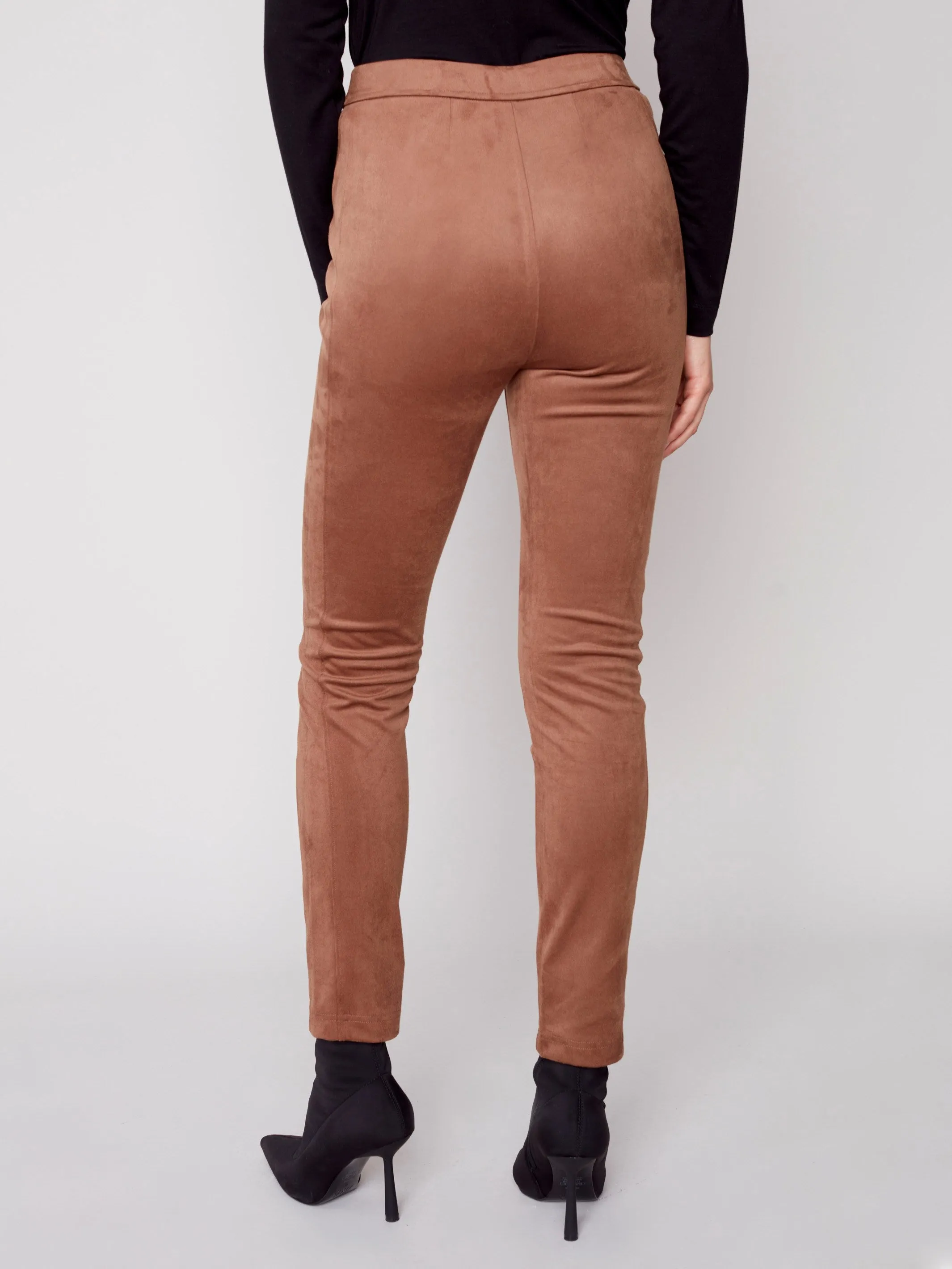 Faux Suede Leggings - Truffle