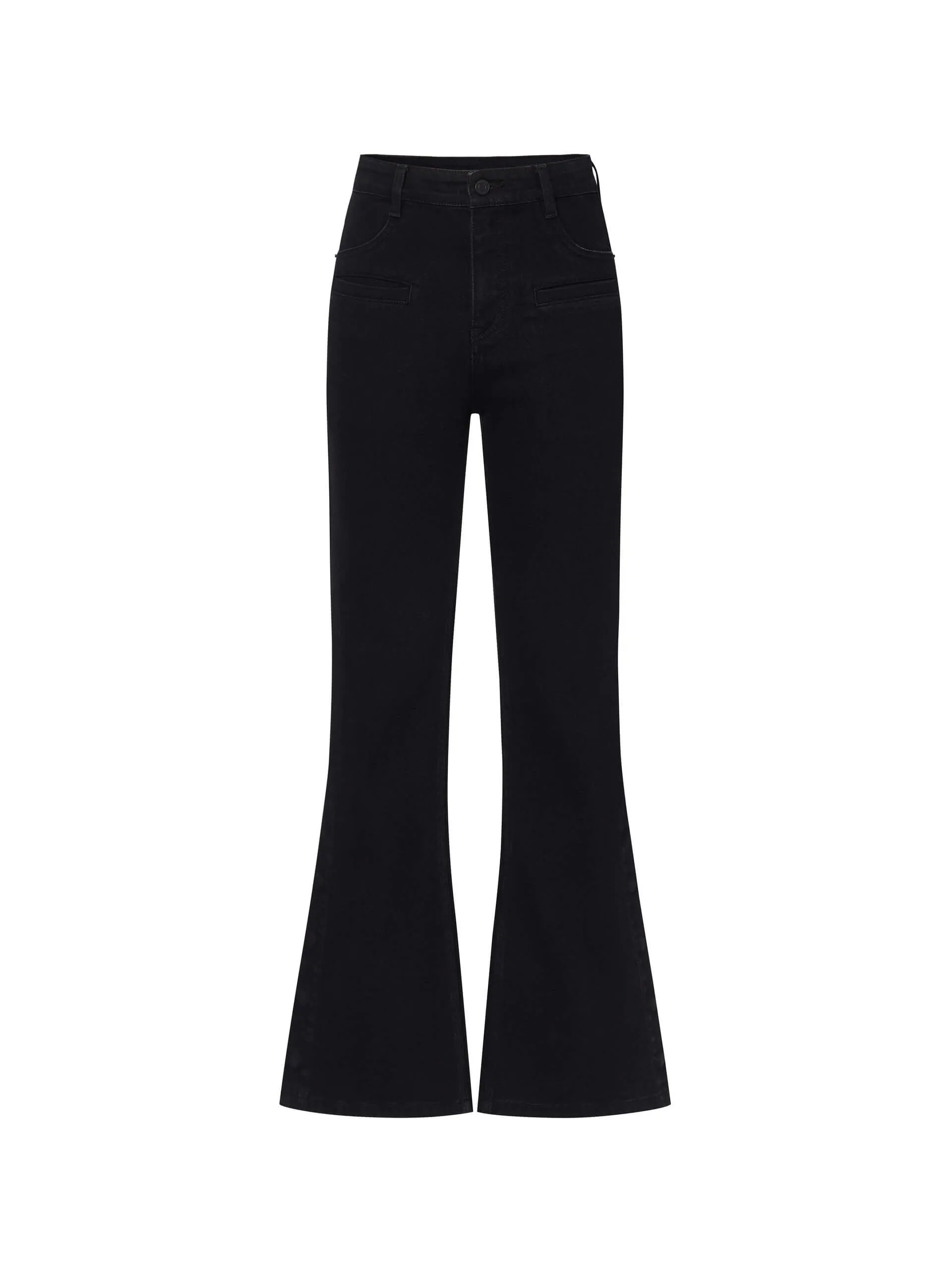 Flared Side Slit Jeans