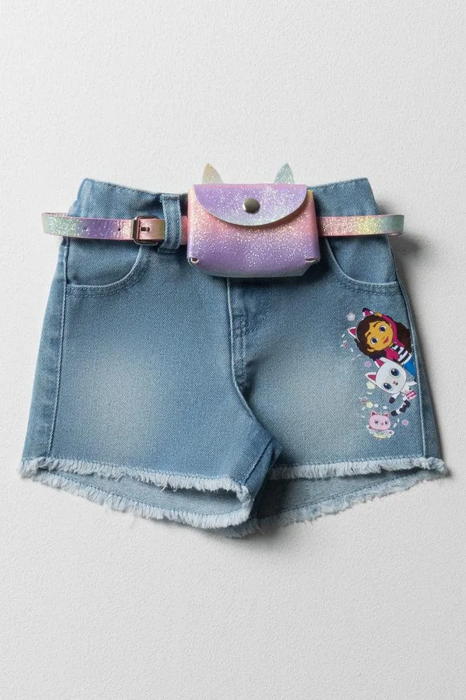 Gabby'S Dollhouse Denim Shorts Light Blue