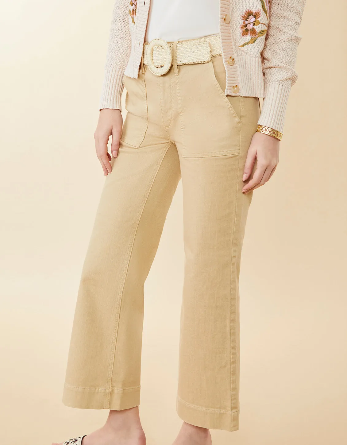 Howell Wide Leg Khaki Jeans - FINAL SALE