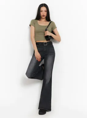 Joanna Washed Flared Jeans IA504