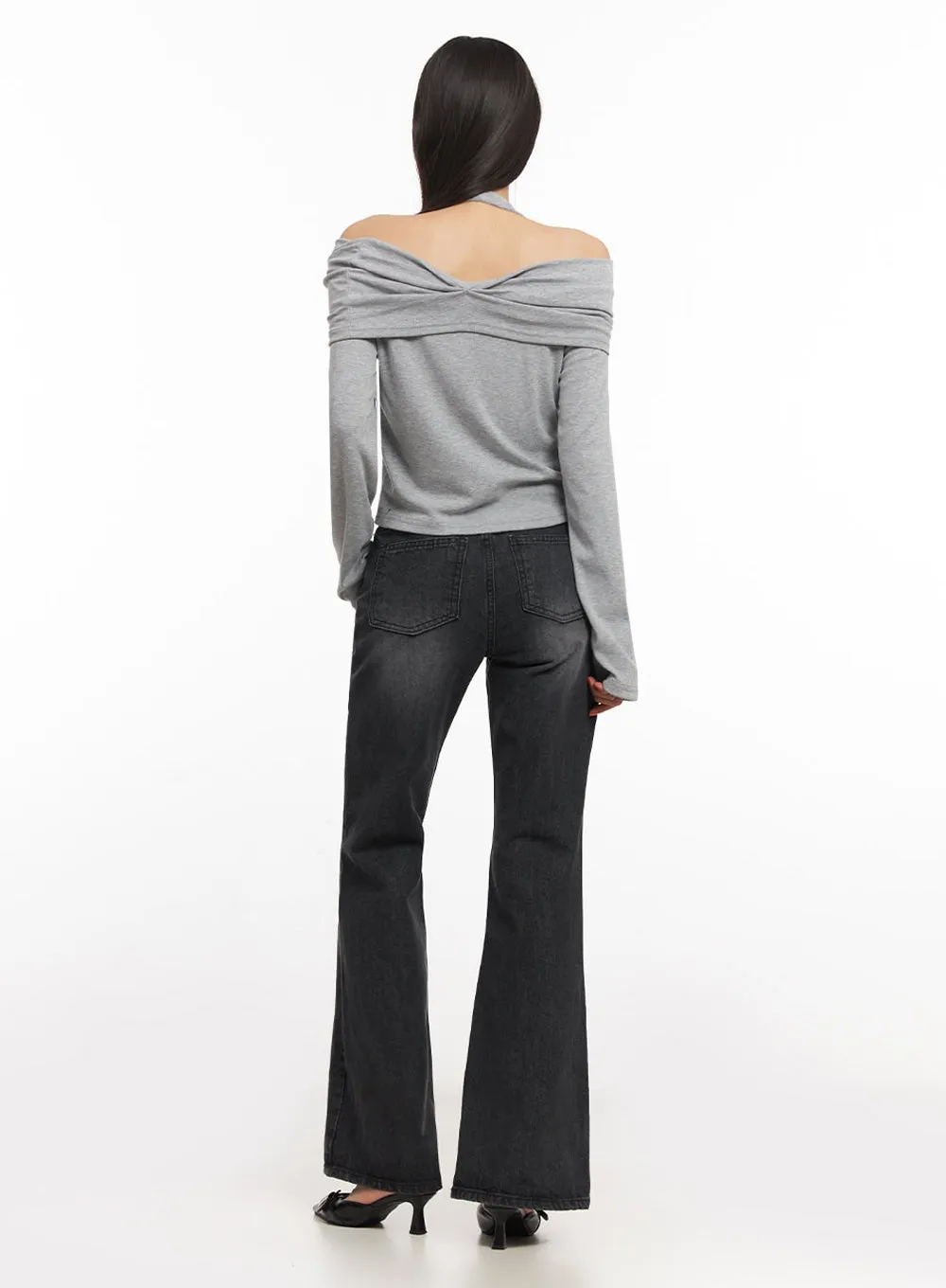 Joanna Washed Flared Jeans IA504