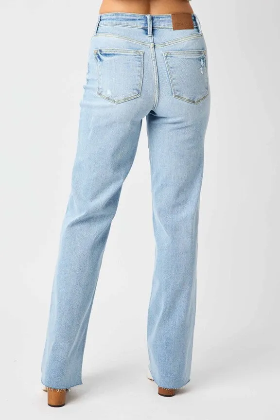 Judy Blue, V Front Waistband Straight Jeans