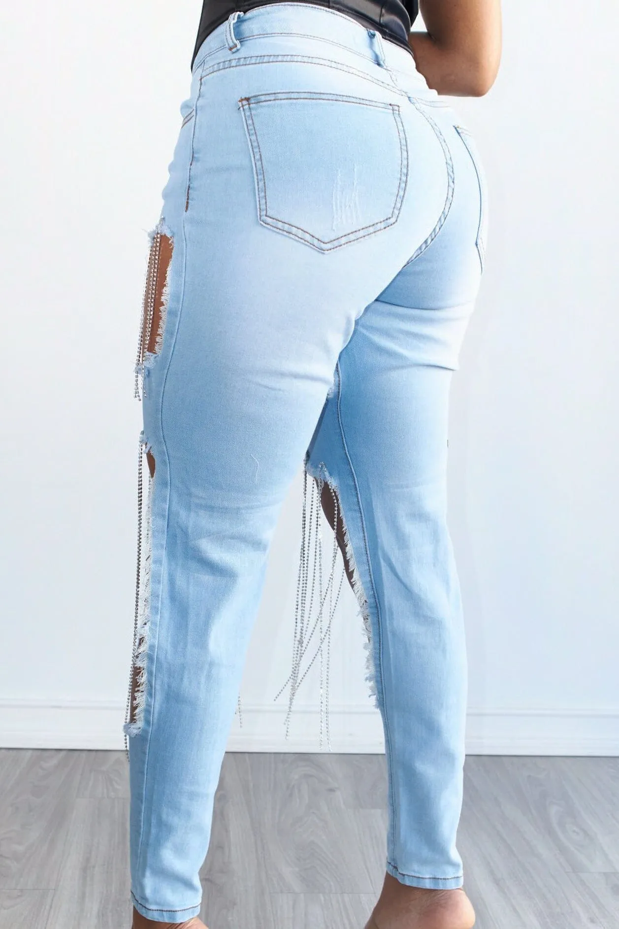 Jules Rhinestone Denim Jeans