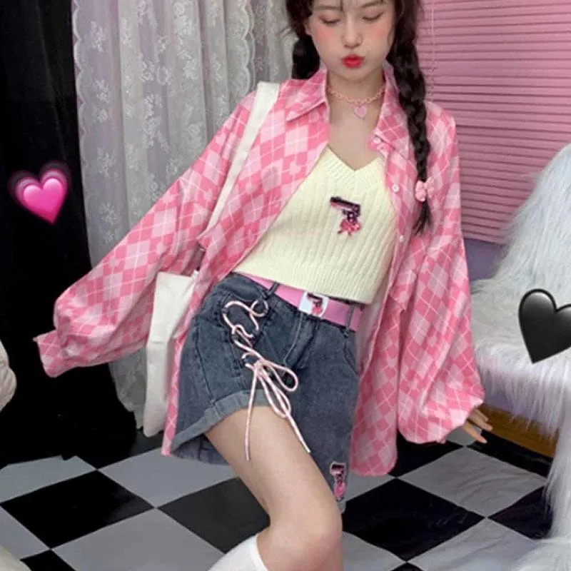 Kawaii Lace Up Summer Denim Shorts
