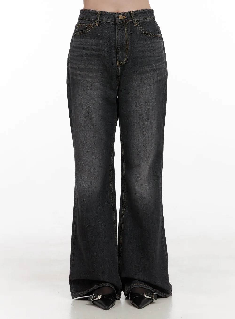 Kiana Cotton Wide Fit Flared Jeans OD403