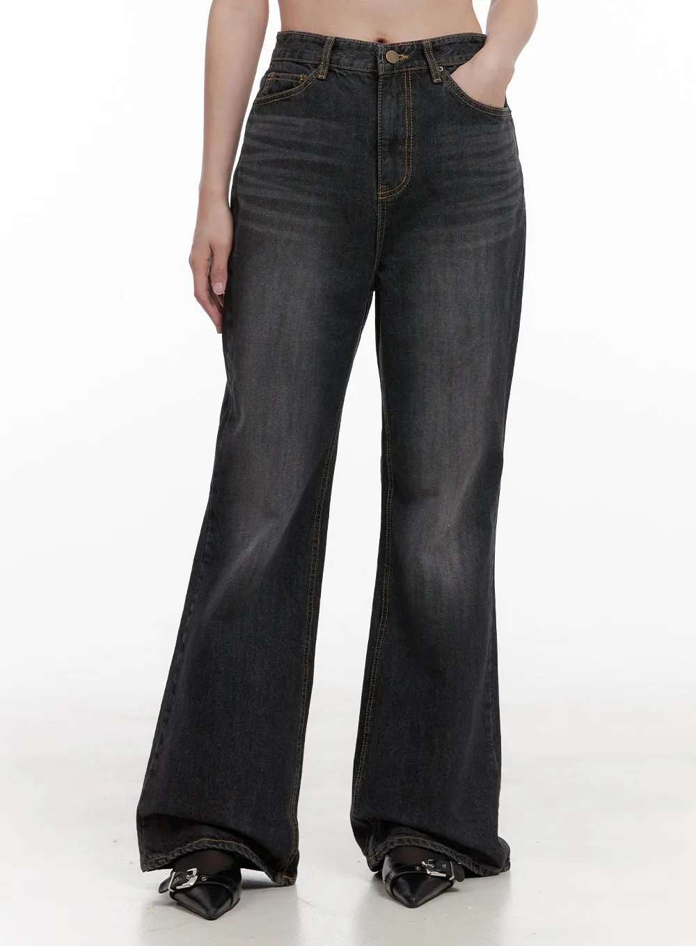 Kiana Cotton Wide Fit Flared Jeans OD403