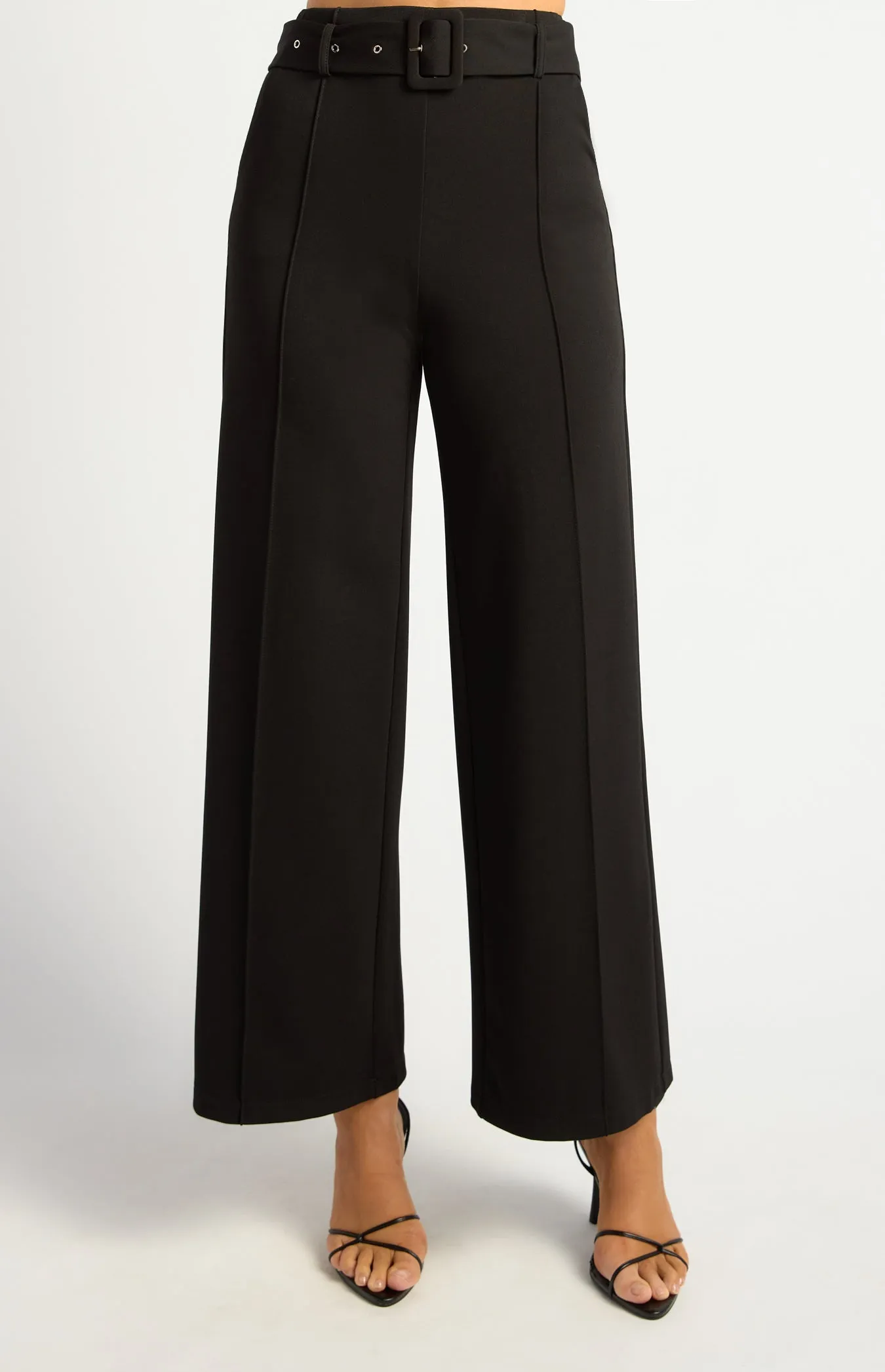 Noemi Wide Leg Pants - Black