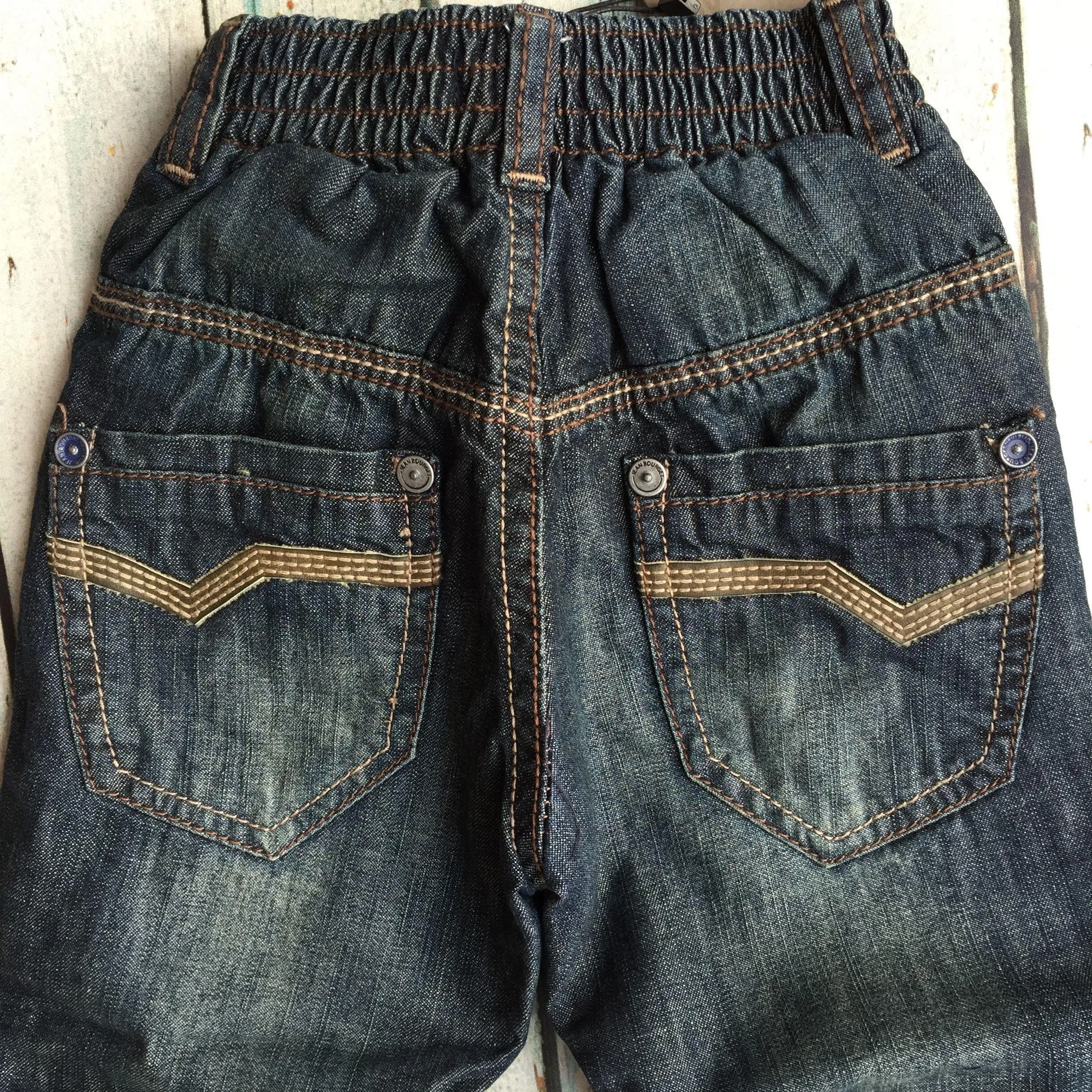 NWT - Jean Bourget French Pull on Boys Jeans - Size 18M