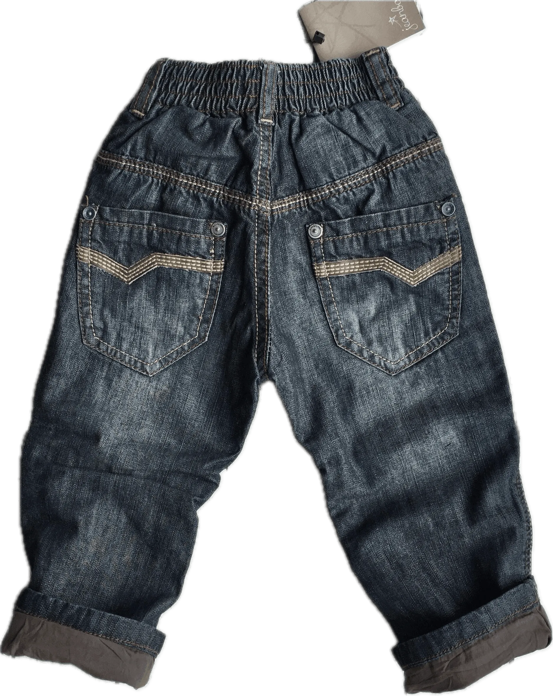 NWT - Jean Bourget French Pull on Boys Jeans - Size 18M
