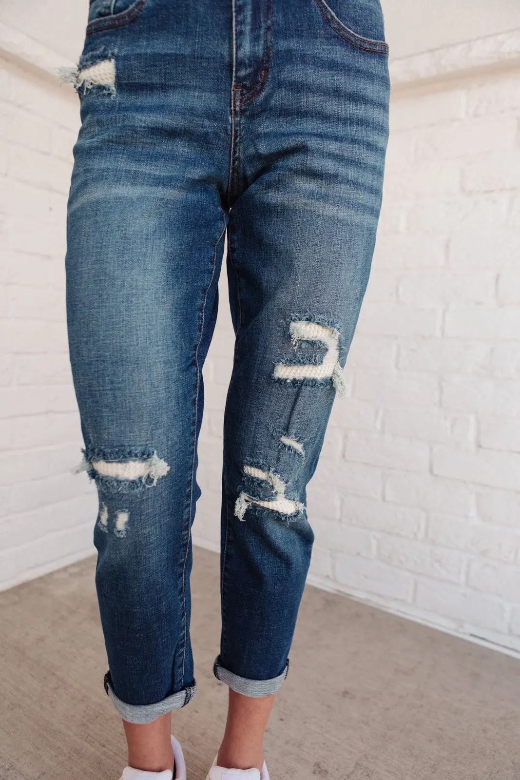 RACK SALE Mid-Rise Thermal Boyfriend Jeans - SZ 5