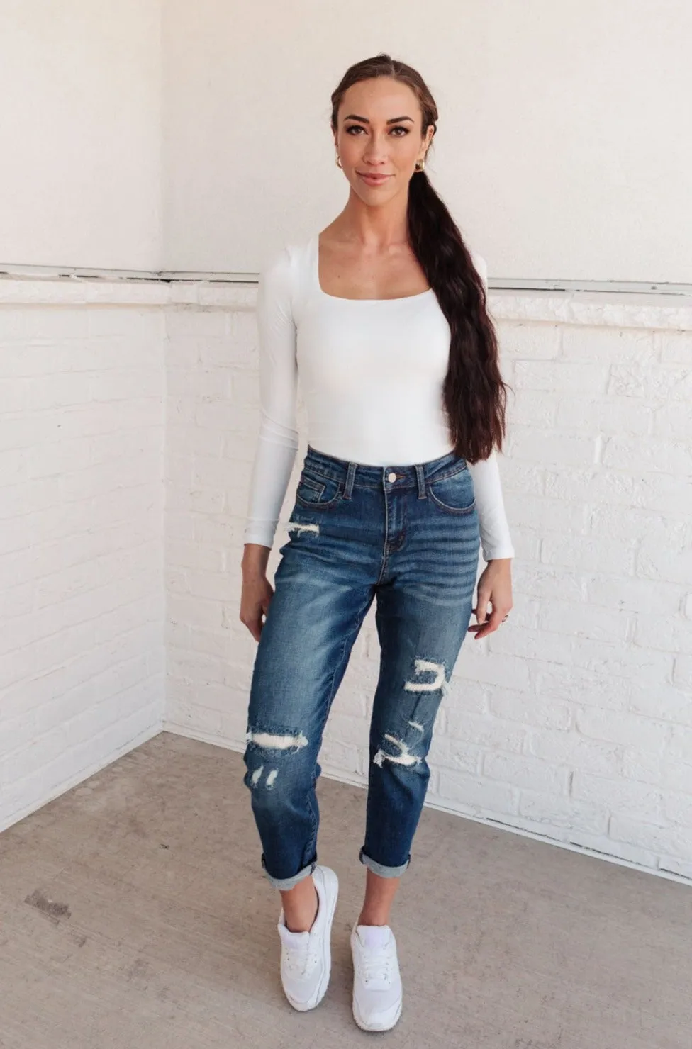 RACK SALE Mid-Rise Thermal Boyfriend Jeans - SZ 5