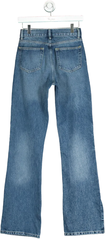 Raey Blue Organic Cotton-blend Denim Flared-leg Jeans W26
