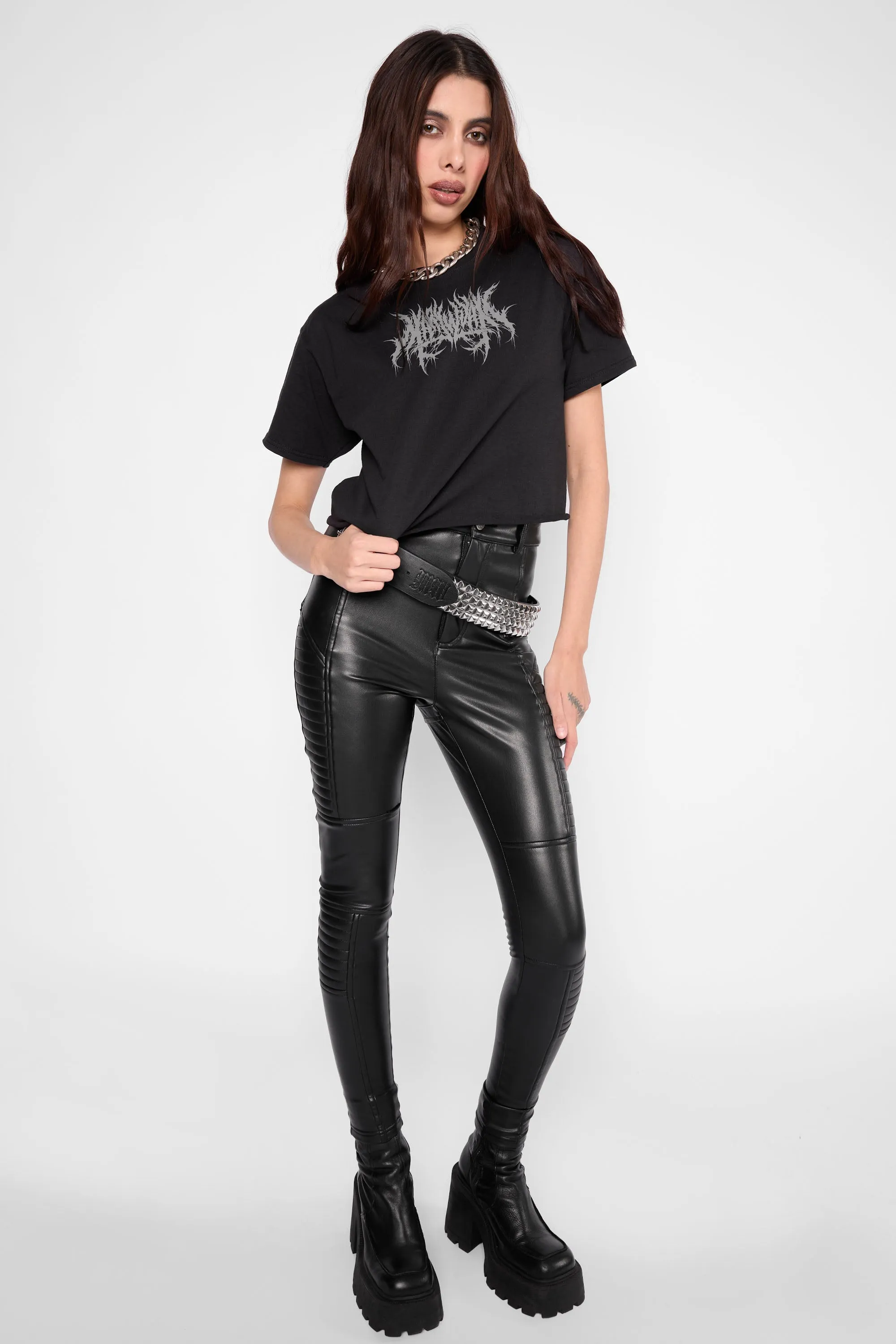 Requiem Cropped Cut-Off Tee
