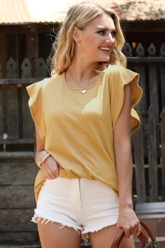 Round Scoop Neck Top