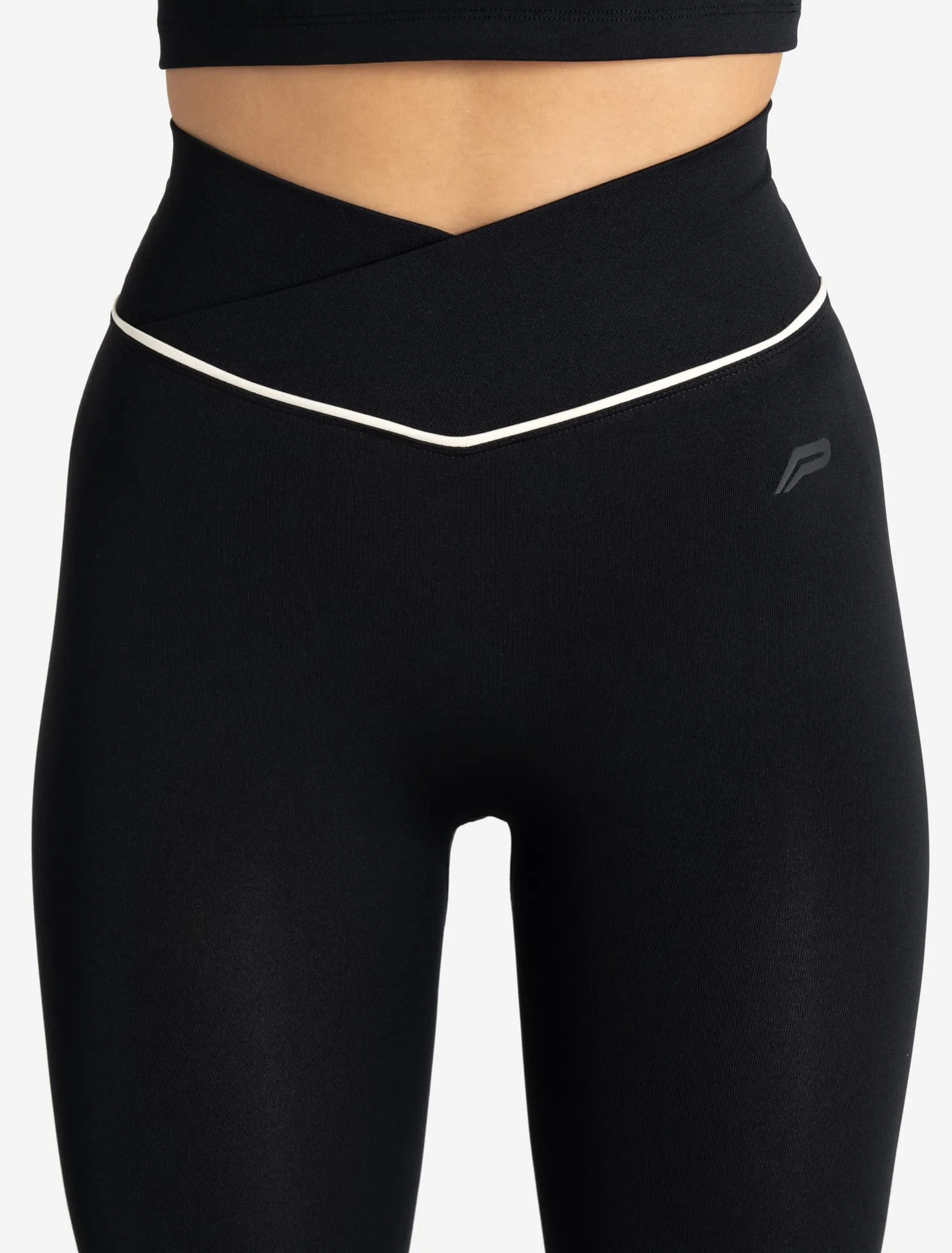 Sculpt Seamless Scrunch Leggings - Black/Marshmallow
