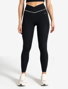Sculpt Seamless Scrunch Leggings - Black/Marshmallow