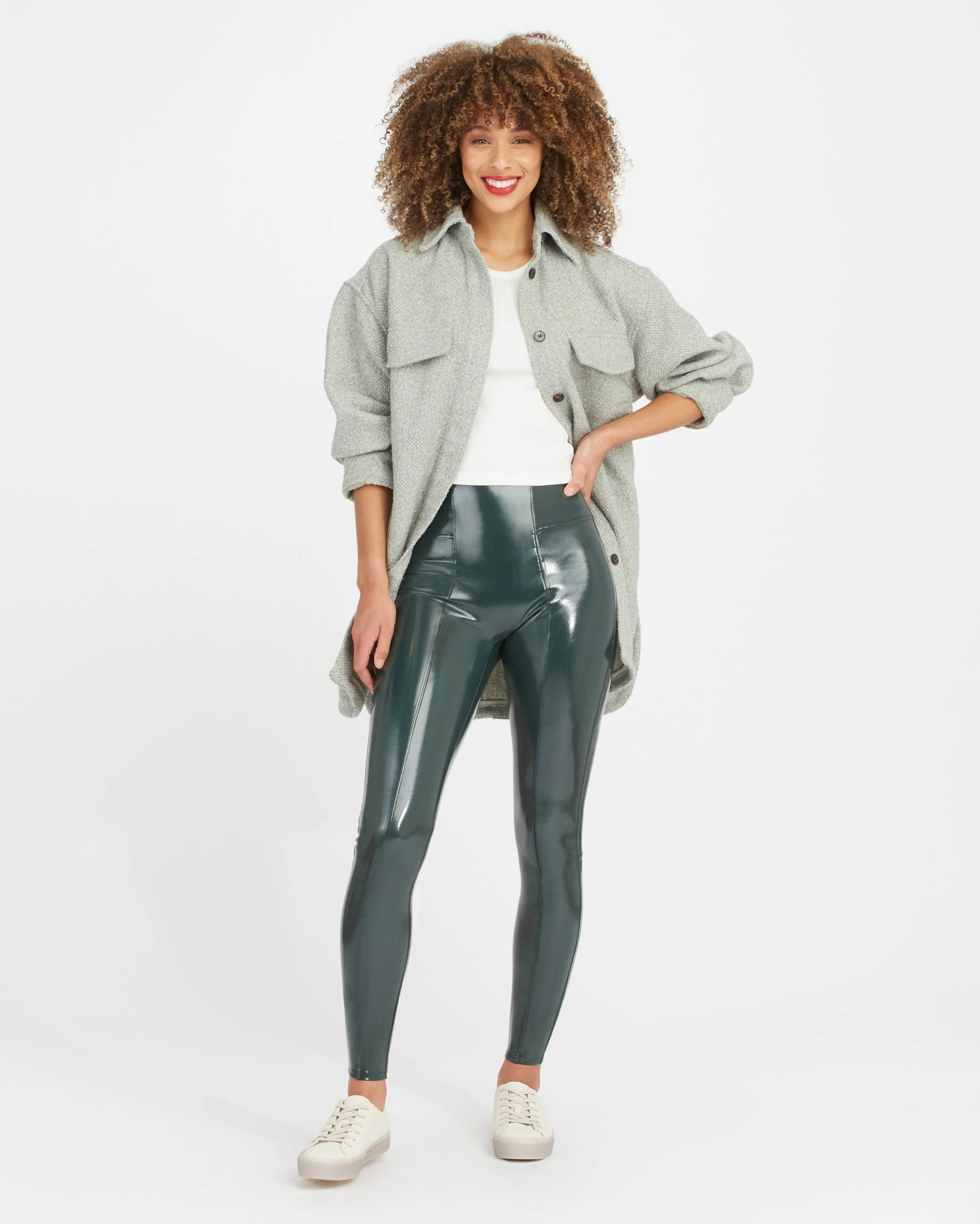 SPANXshape™ Faux Leather Patent Leggings