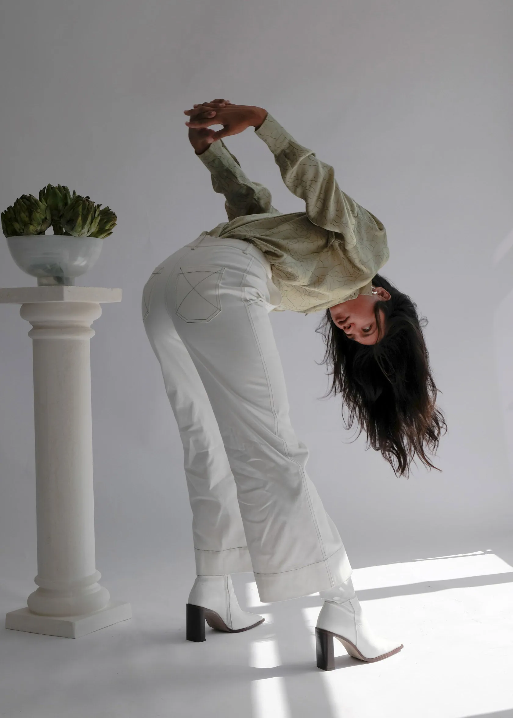 The Tuesday High Kick: Kick Flare High Waisted Trousers