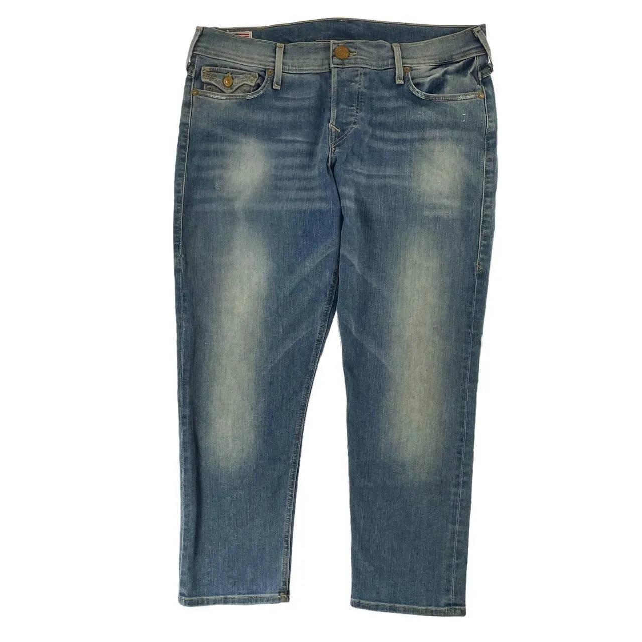 Vintage True Religion big stitch jeans 3/4 trousers W32