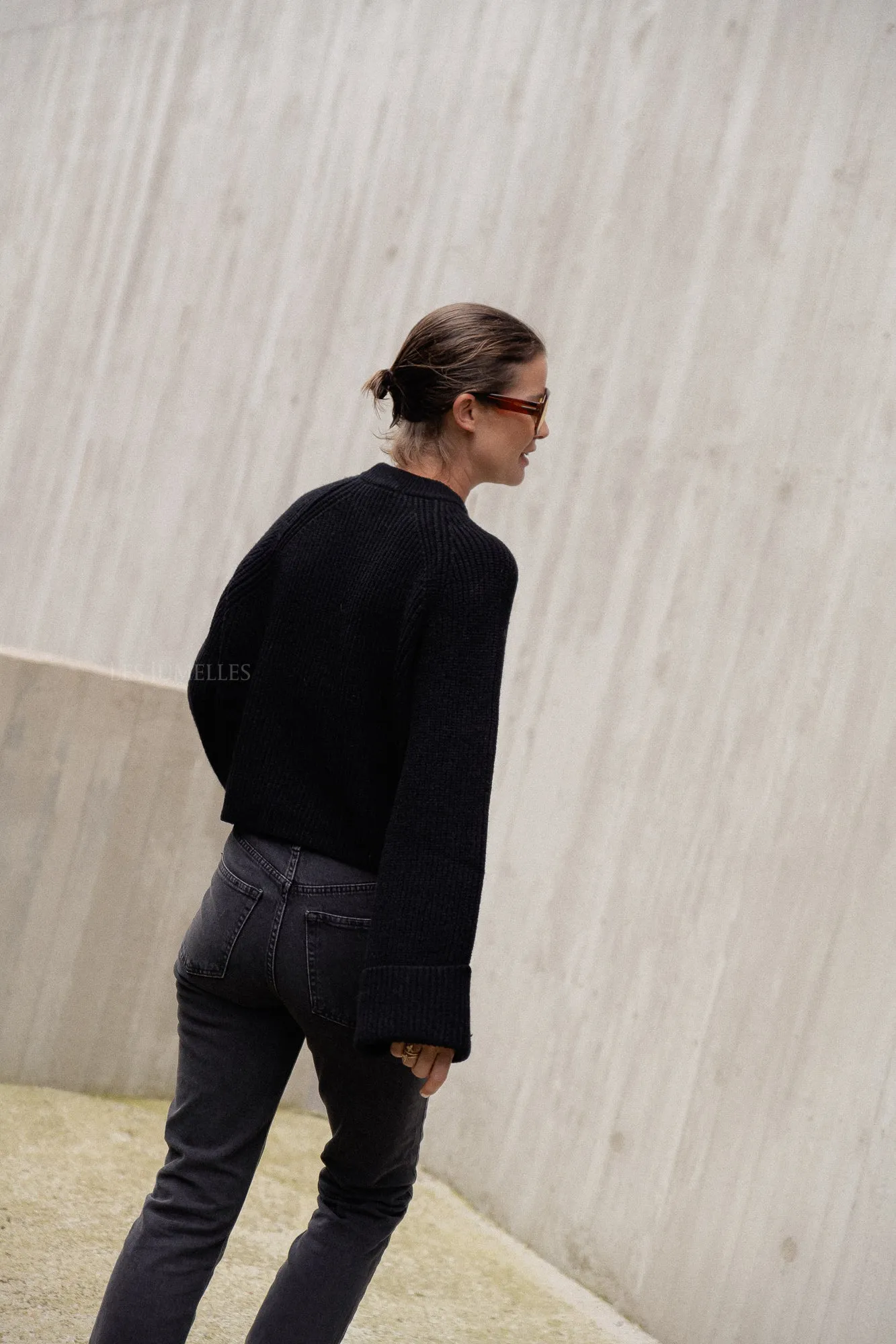 Xana denim trousers black