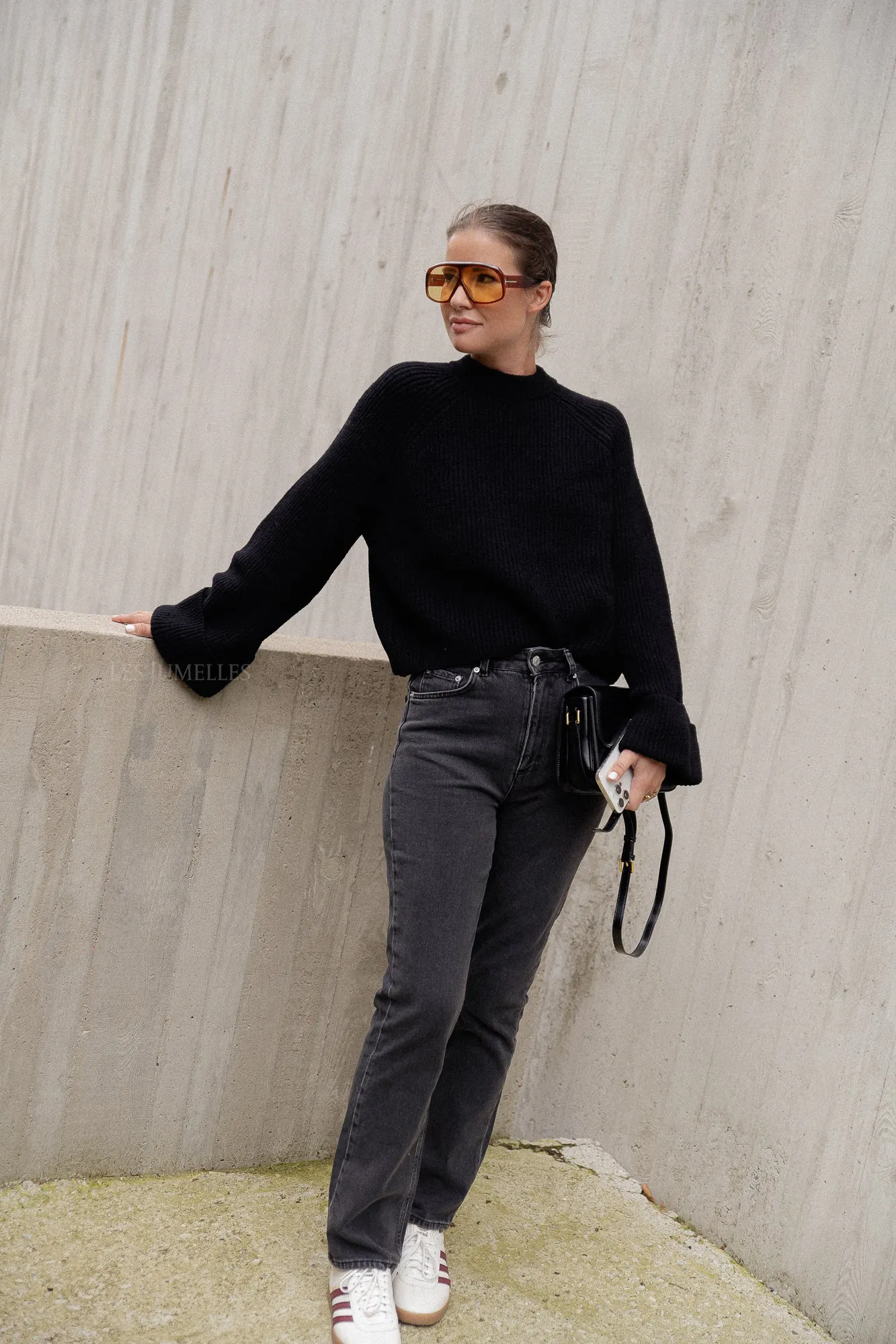 Xana denim trousers black