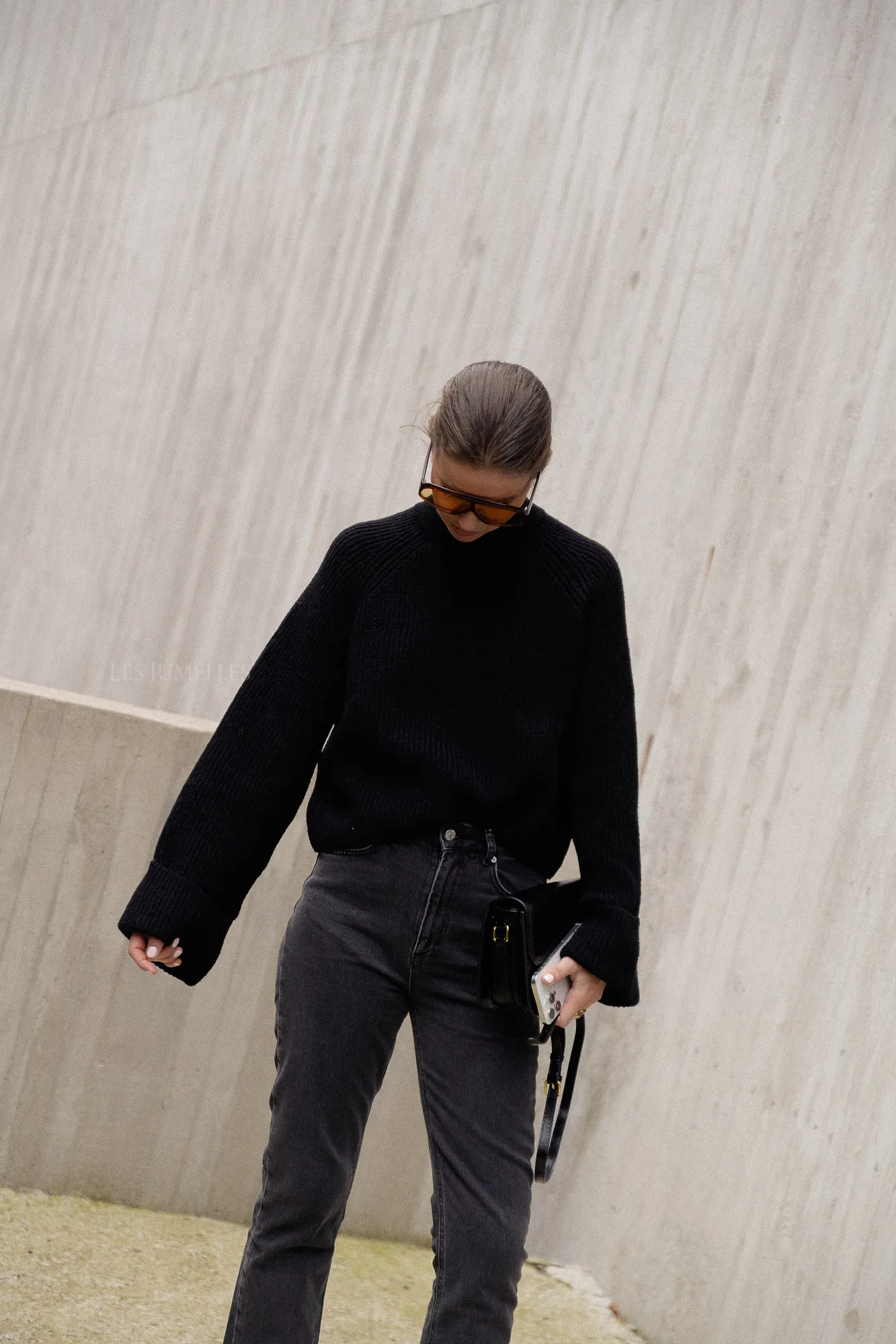 Xana denim trousers black